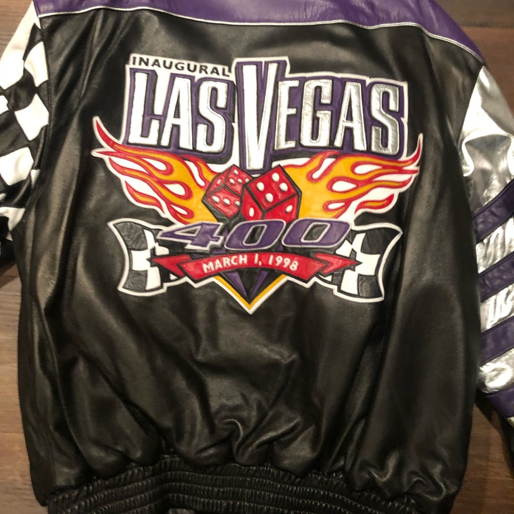 NASCAR leather bomber